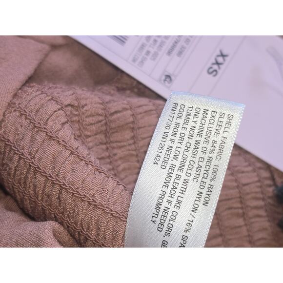 Wild Fable Cropped Sheer Top Womens Size XXS Brown Long Sleeve 6254 - Picture 8 of 9